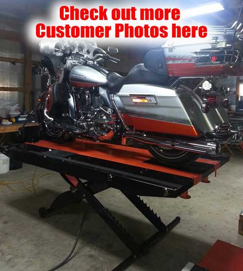 PRO 1200 Motorcycle Lift Customer Photos