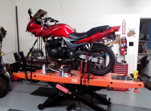 Motorcycle Lift Photos from Customers | NHProEquip.com