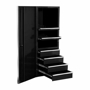 Side Tool Cabinet Locker Black with Chrome