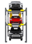 Picture of BendPak HD-973PX Tri-Level Parking Lift Extended, High Lift 9,000-lb. and 7,000 lb. Capacity