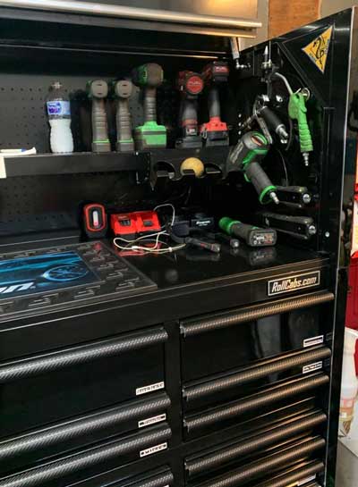 air tools in the tool box