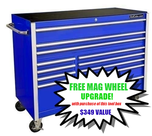 Free Mag Wheel Upgrade with 55 inch tool box